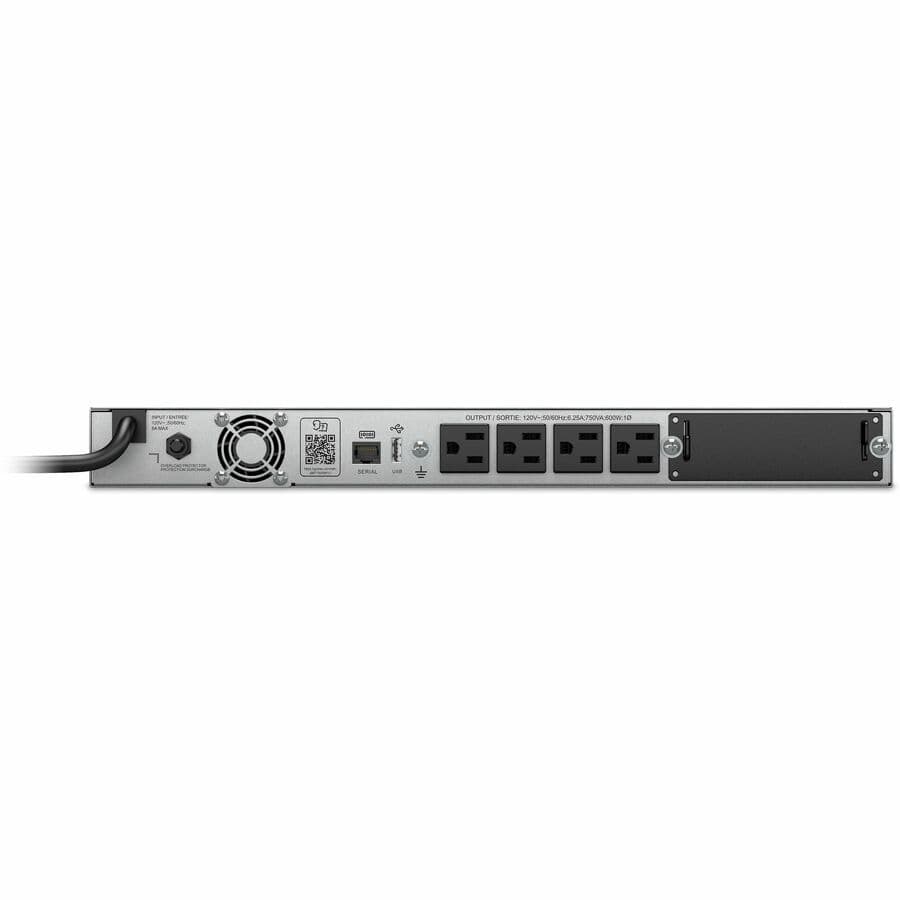 APC Smart-UPS 750 VA LCD 120 V 1U rackmount UPS with front LCD and NEMA 5-15R outlets