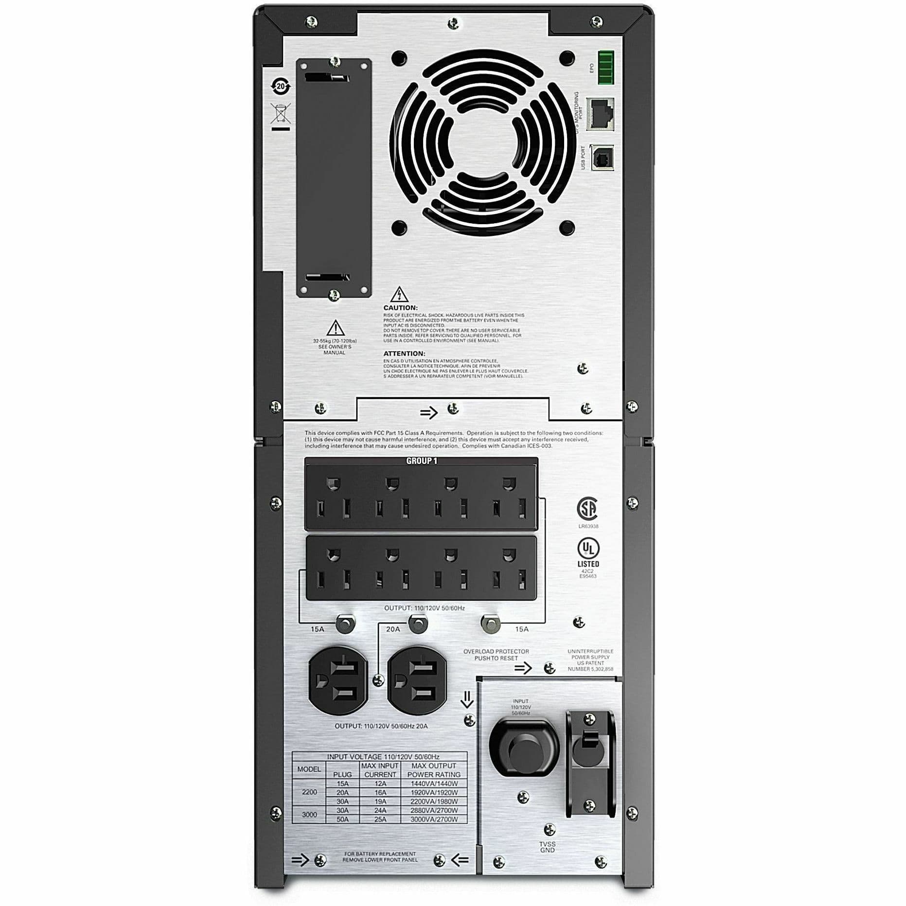 APC Smart-UPS SMT3000 3,000 VA LCD 120 V desktop UPS for server and network power protection