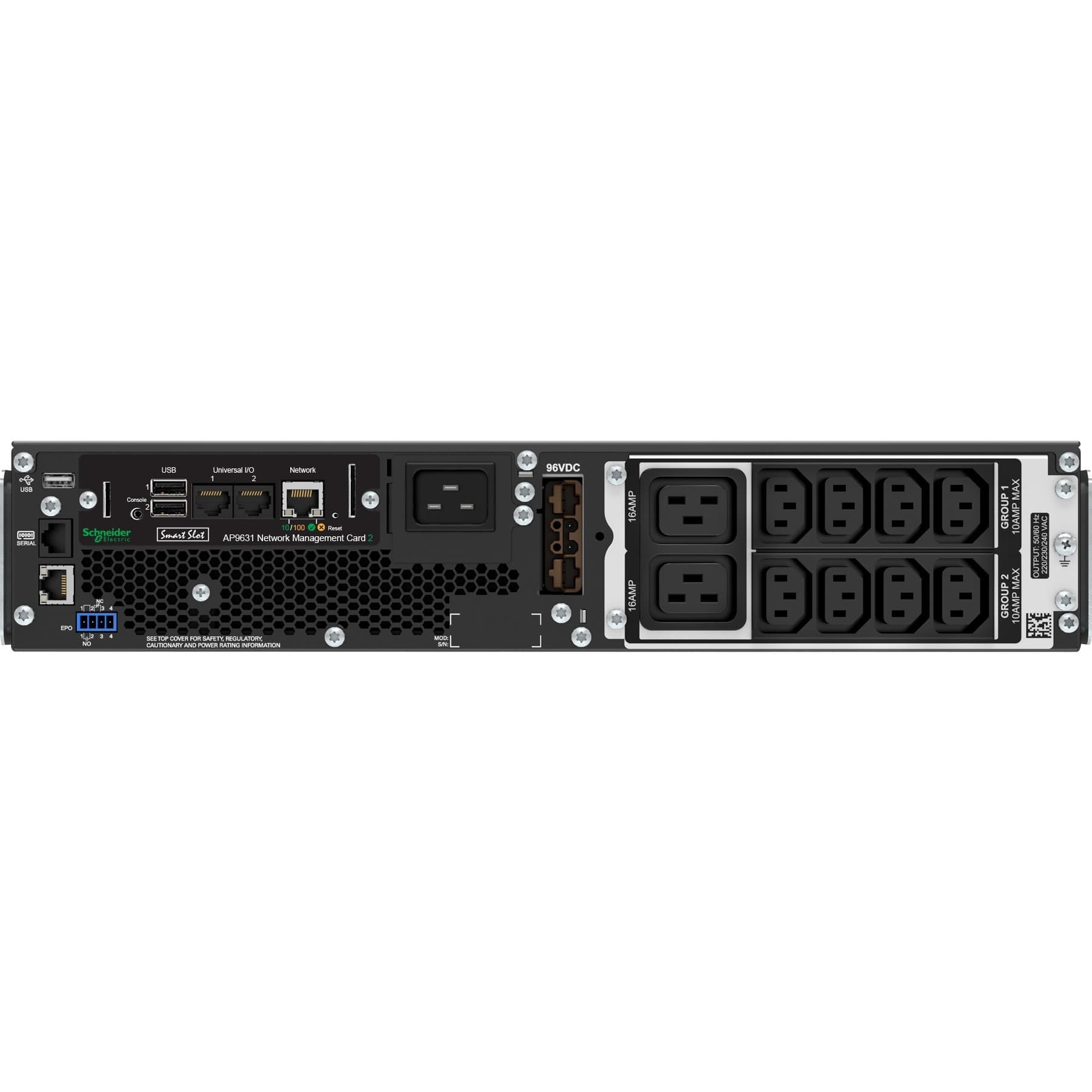 APC Smart-UPS SRT 3000VA RM 230V rack-mount online UPS with network card