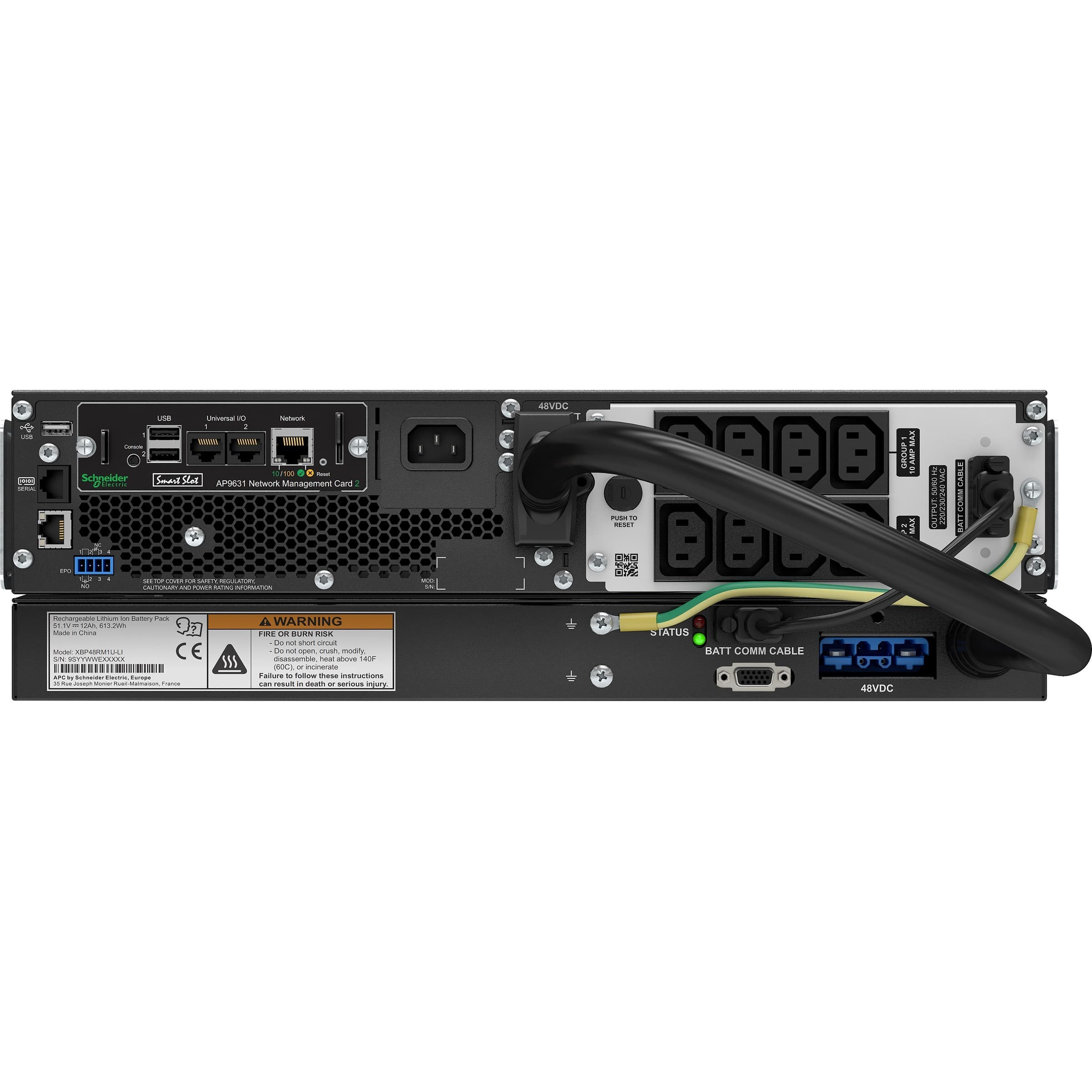 APC SRTL1500RMXLI-NC rack-mount online UPS for 230 V critical IT power protection