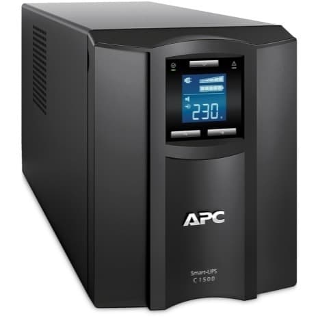 APC Smart-UPS C 1,500 VA desktop UPS with LCD display and 230 V output