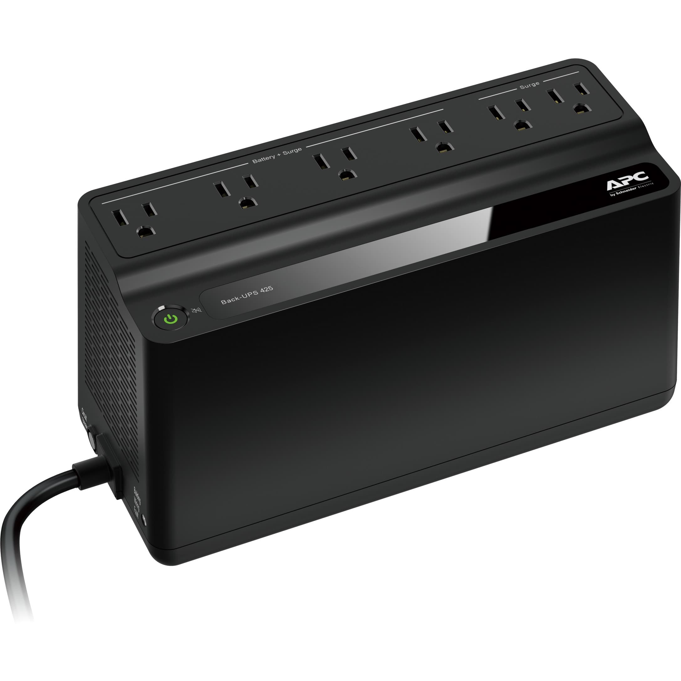 APC Back-UPS ES BE425M-LM 425 VA desktop UPS with 6 outlets and 120 V protection