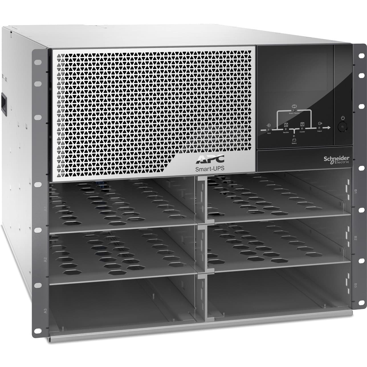 APC Smart-UPS Modular Ultra 15 kW N+1 rackmount UPS frame for high-density data center power protection