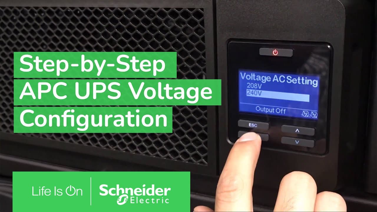 Configuring Smart-UPS Online SRT for 240V Output via Display Schneider Electric Support