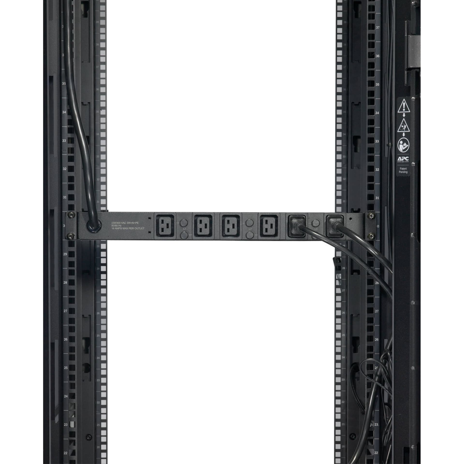 RACK PDU, BASIC, 1U, 22KW, 400V, (6) C19 view 7
