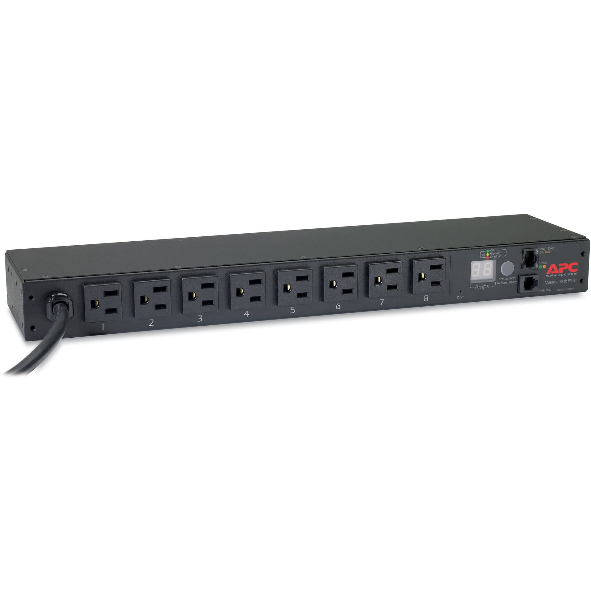 AP7800B - POWER DISTRIBUTION UNIT - RACK-MOUNTABLE - 100 V/120 V - 8 NEMA 5-15R view 2
