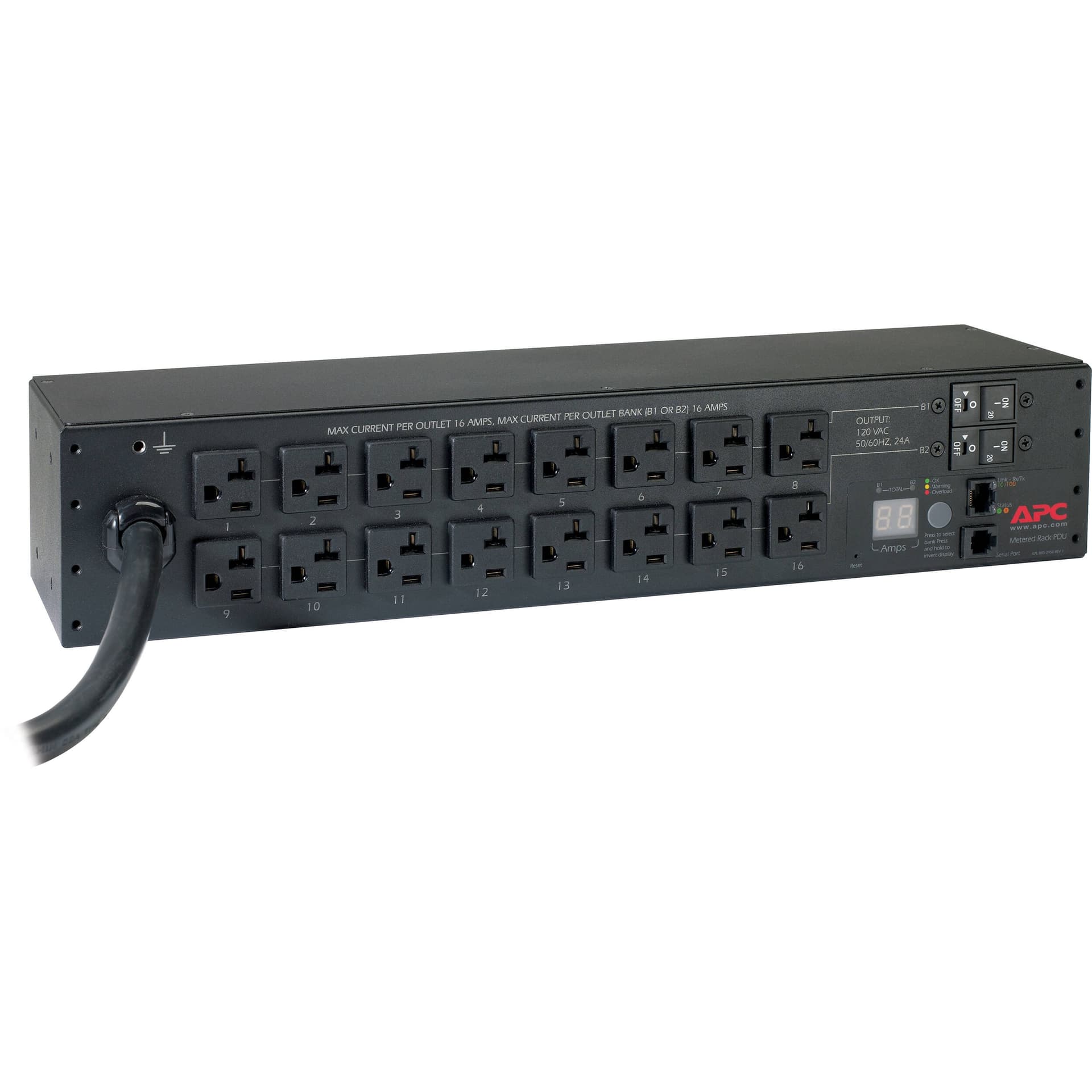 AP7802B - POWER DISTRIBUTION UNIT - 2U - 120 V - NEMA L5-30P - 16 NEMA 5-20R - 2 view 2