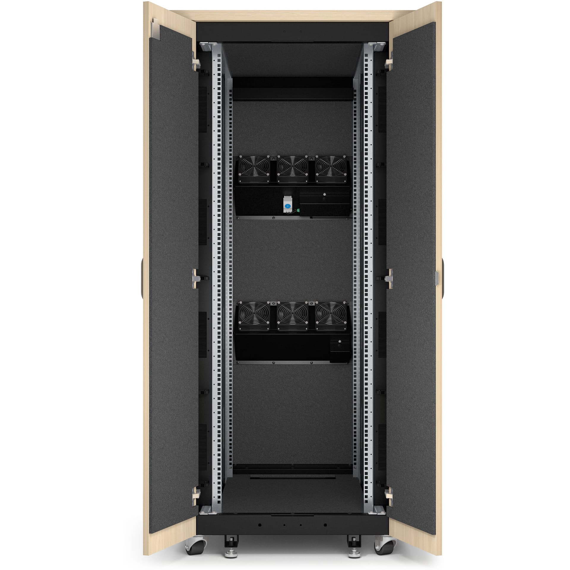 APC NETSHELTER SOUNDPROOF, 32U, SERVER RACK ENCLOSURE, 120V, MAPLE view 5