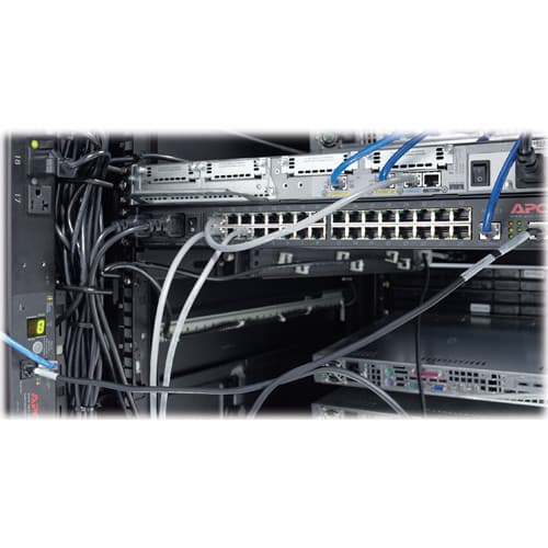 APC AR8442 vertical cable organizer for NetShelter VX channel with 0U rack-space design