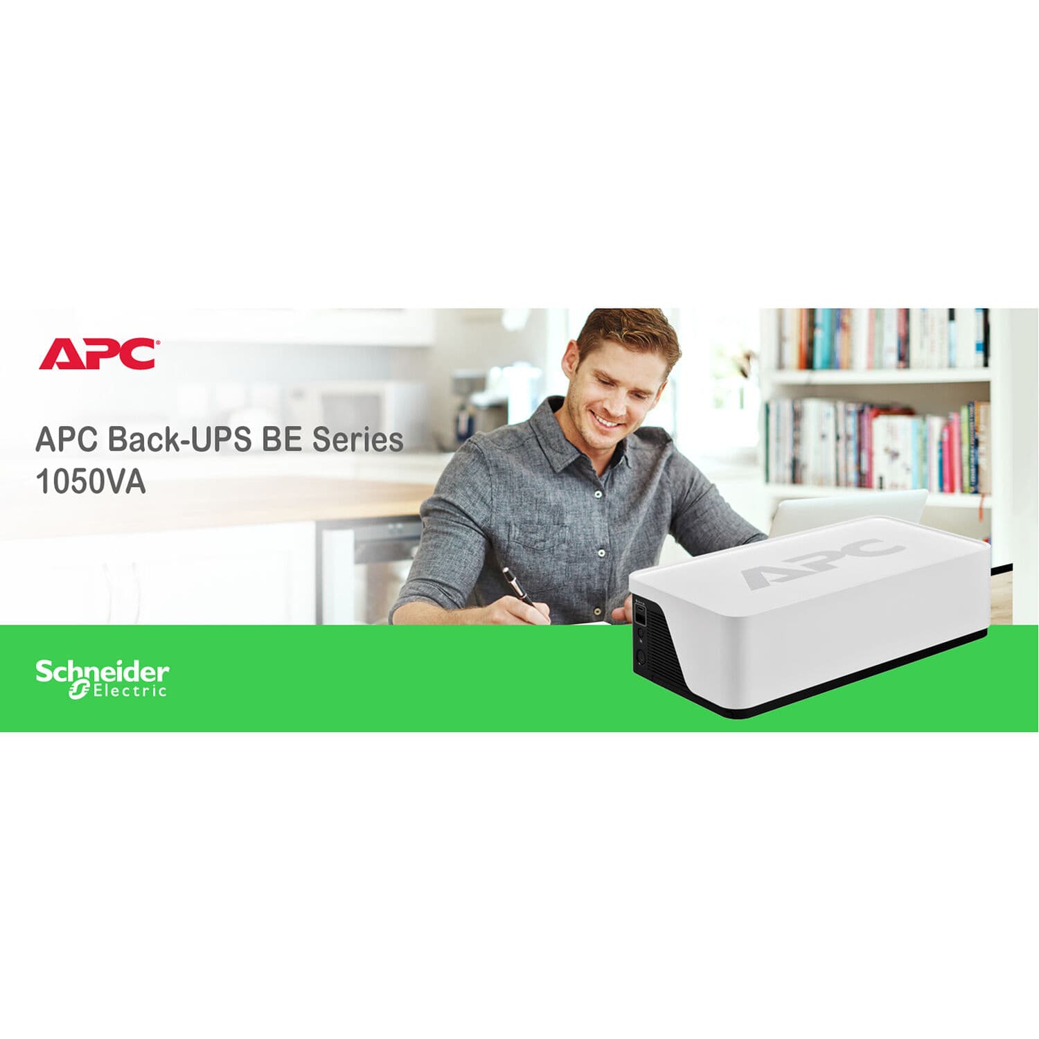 APC Back-UPS BE1050G3 desktop UPS with 8 outlets and 120 V battery backup