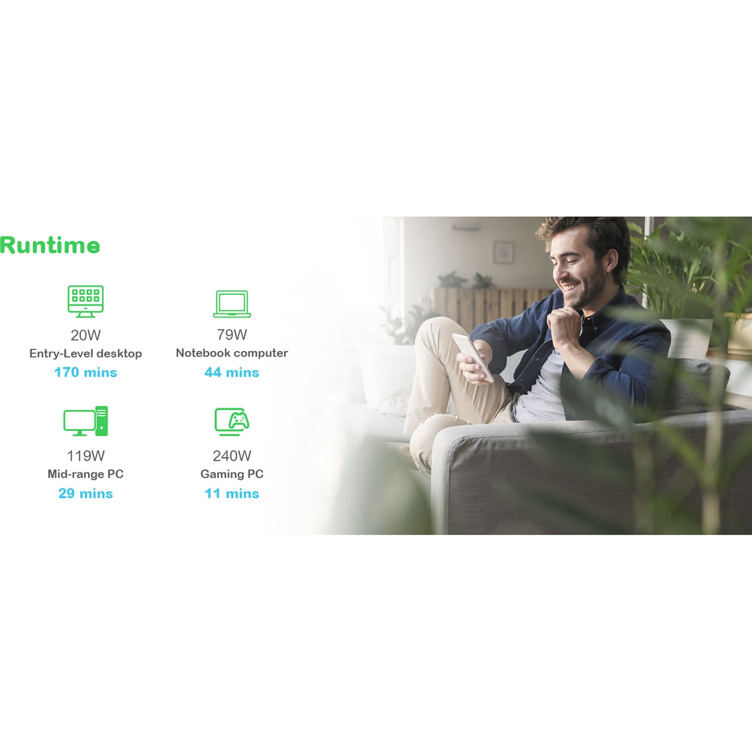 APC Back-UPS BE1050G3 desktop UPS with 8 outlets and 120 V battery backup