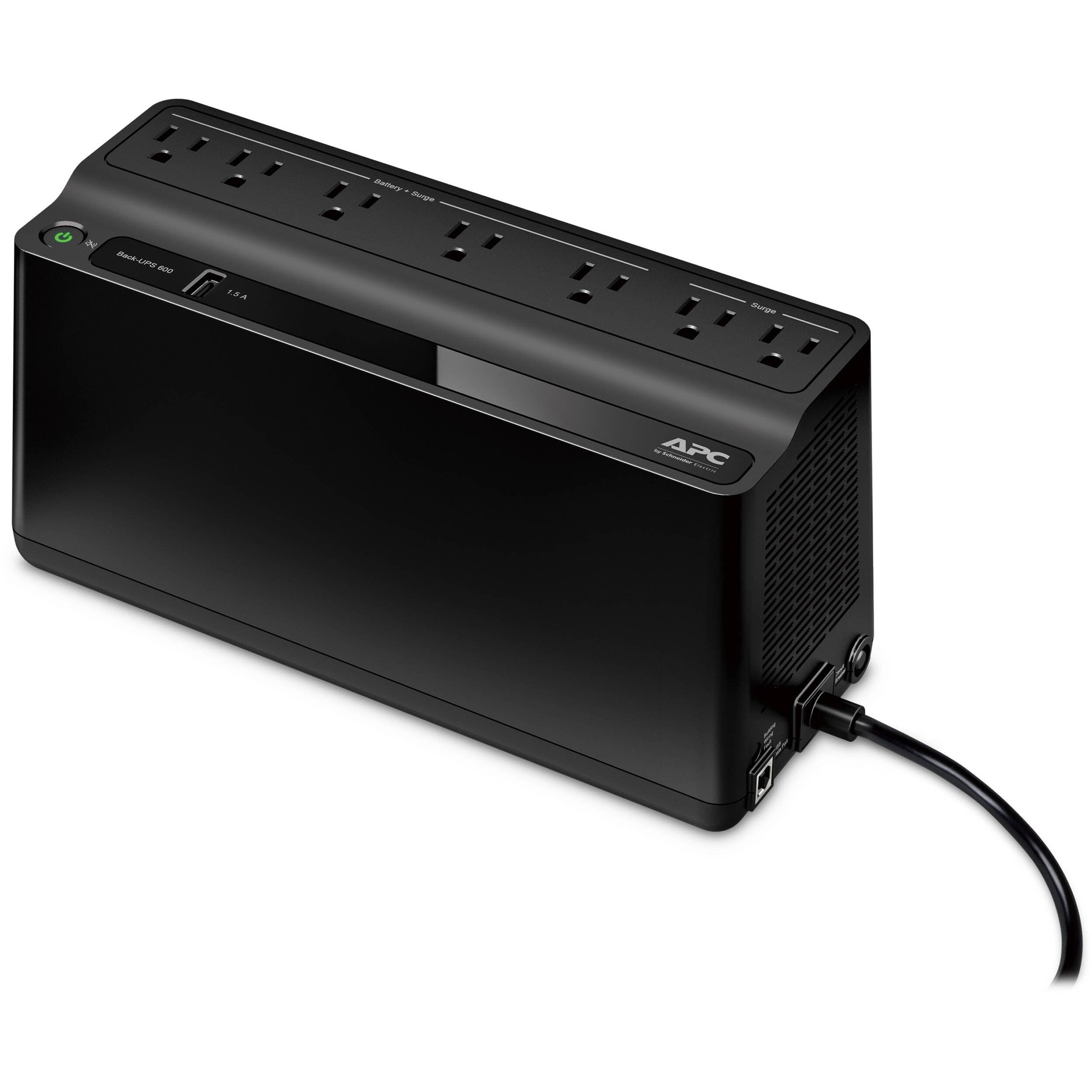 APC Back-UPS ES BE600M1 600 VA 120 V | Desktop UPS, USB Charging