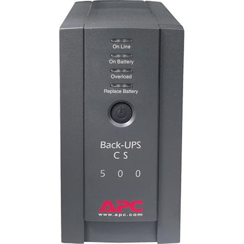 APC Back-UPS CS 500VA 300W desktop UPS with USB port, black