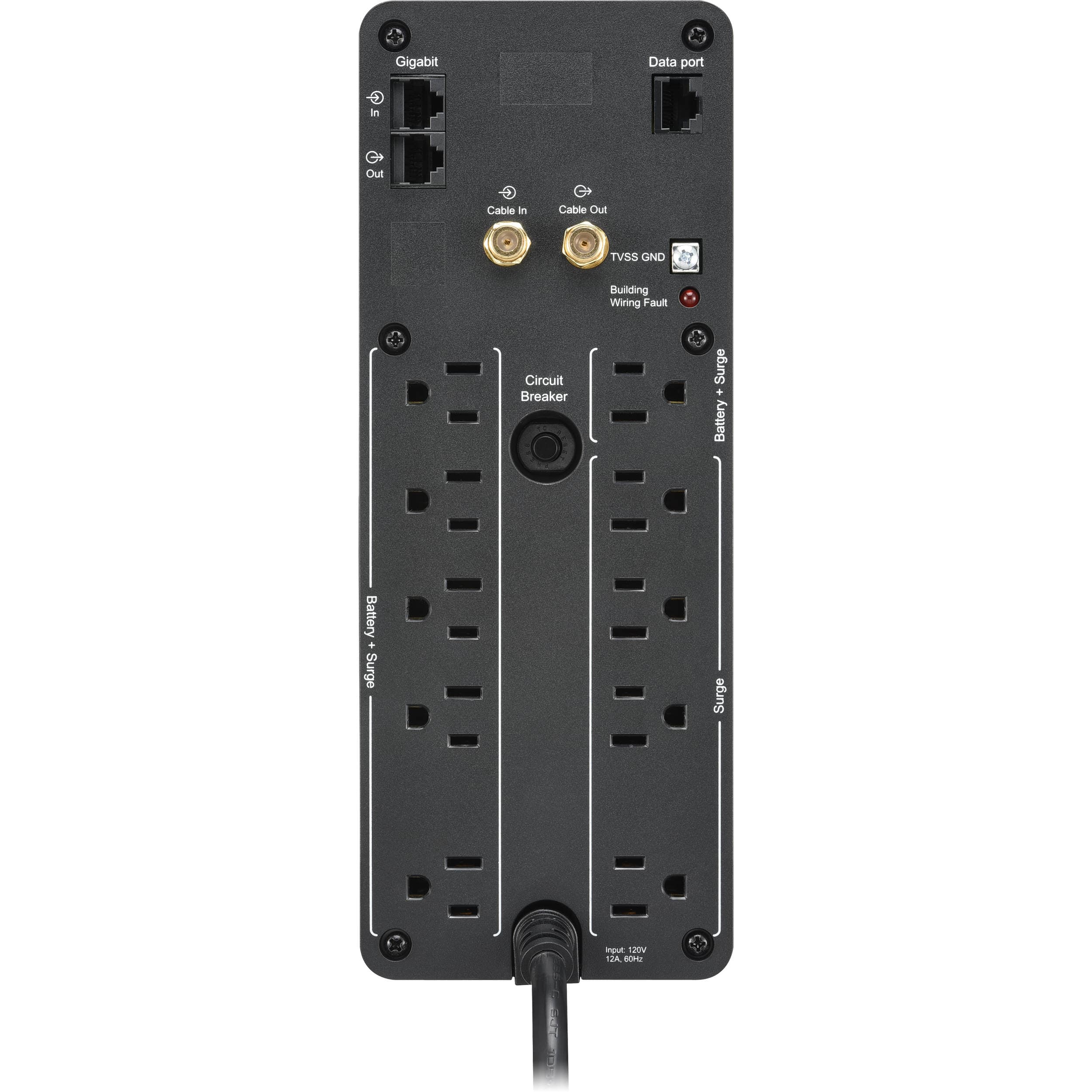 APC Back-UPS BR1350MS tower UPS with 10 outlets and 120V battery backup protection