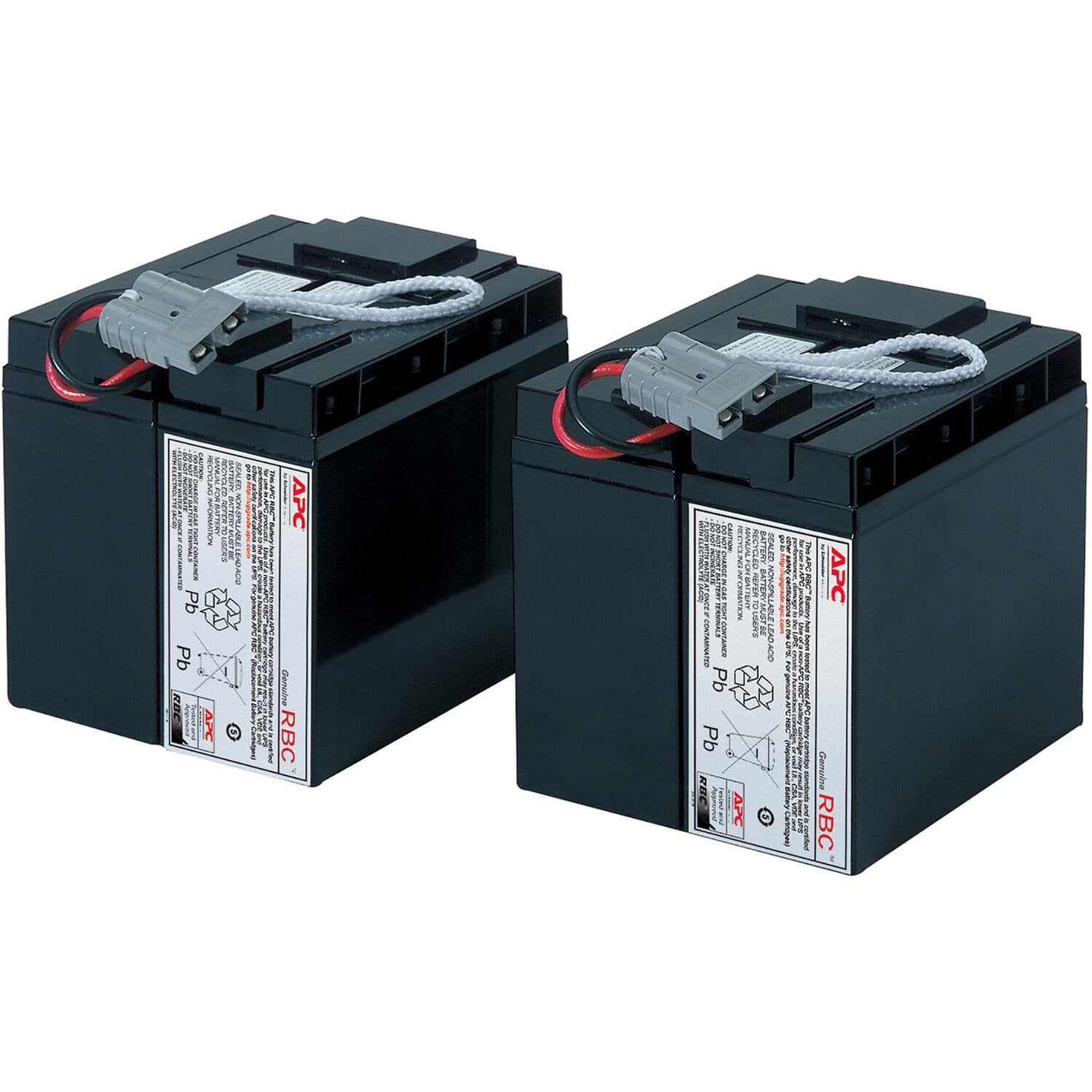 APC RBC55 replacement battery cartridge with two batteries and service accessories