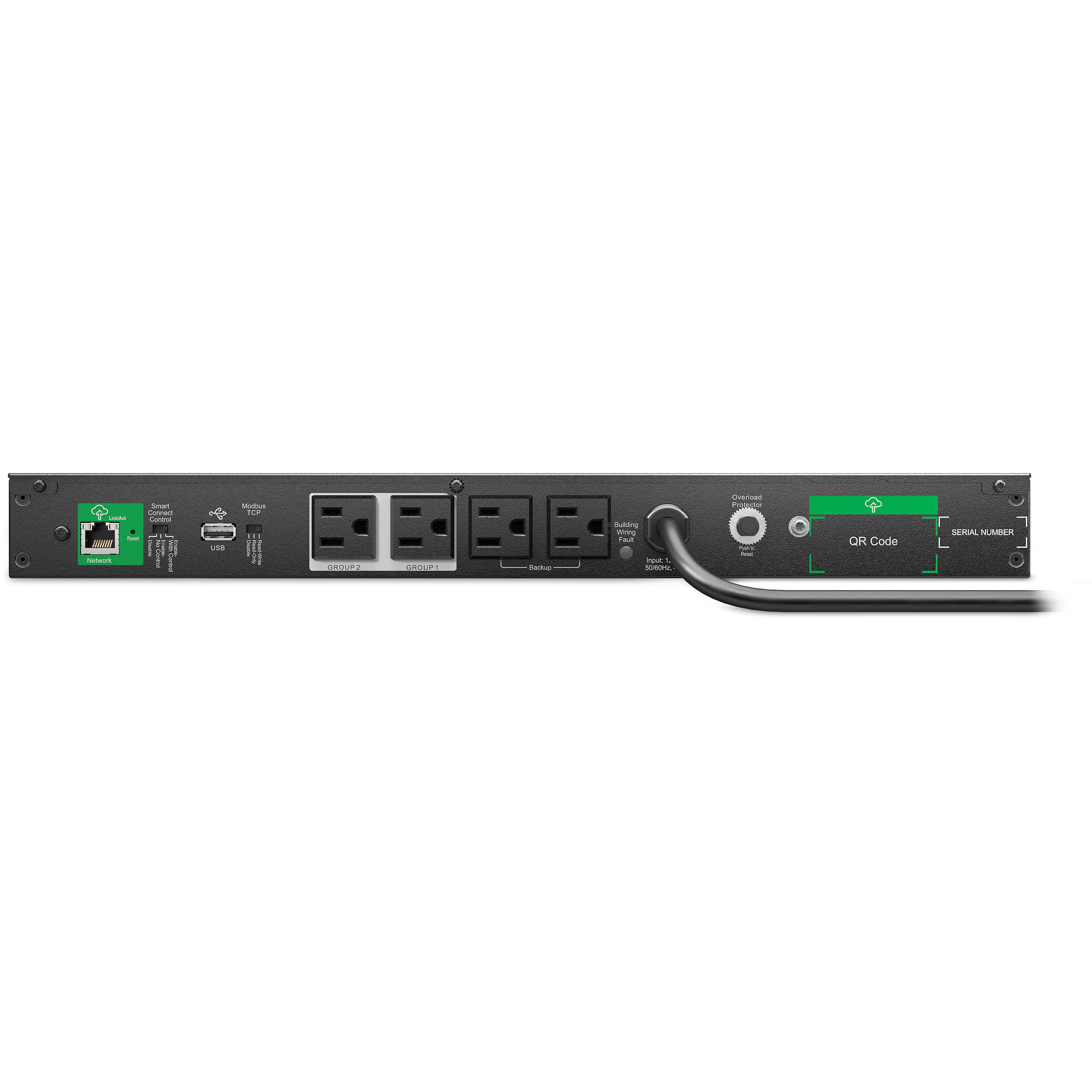 APC Smart-UPS Li-Ion short depth 500VA 1U 120V rack mount UPS with SmartConnect