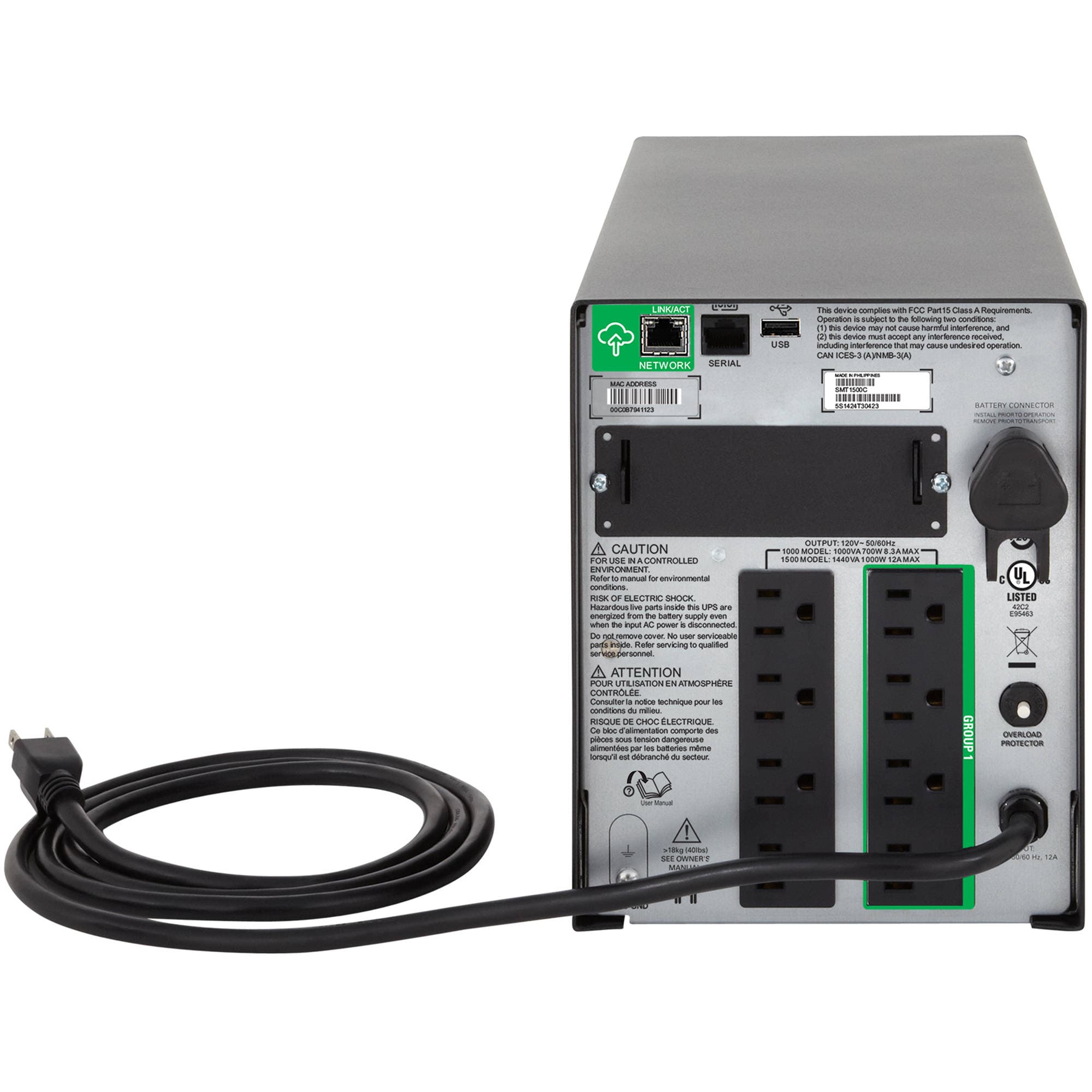 APC Smart-UPS SMT1000C 1000 VA 120 V desktop UPS with LCD and SmartConnect
