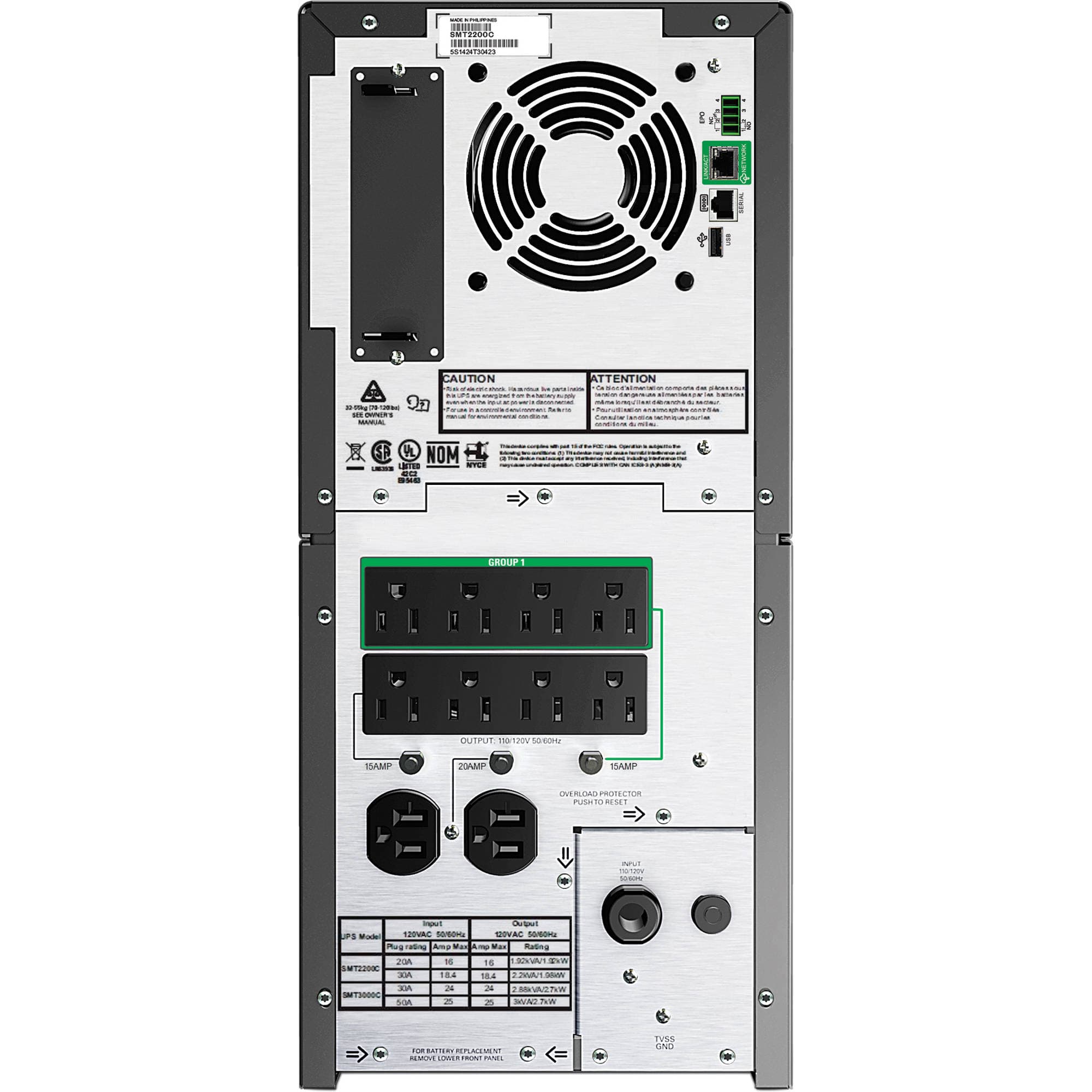 APC Smart-UPS 2200VA LCD 120V with SmartConnect tower UPS for server and network backup