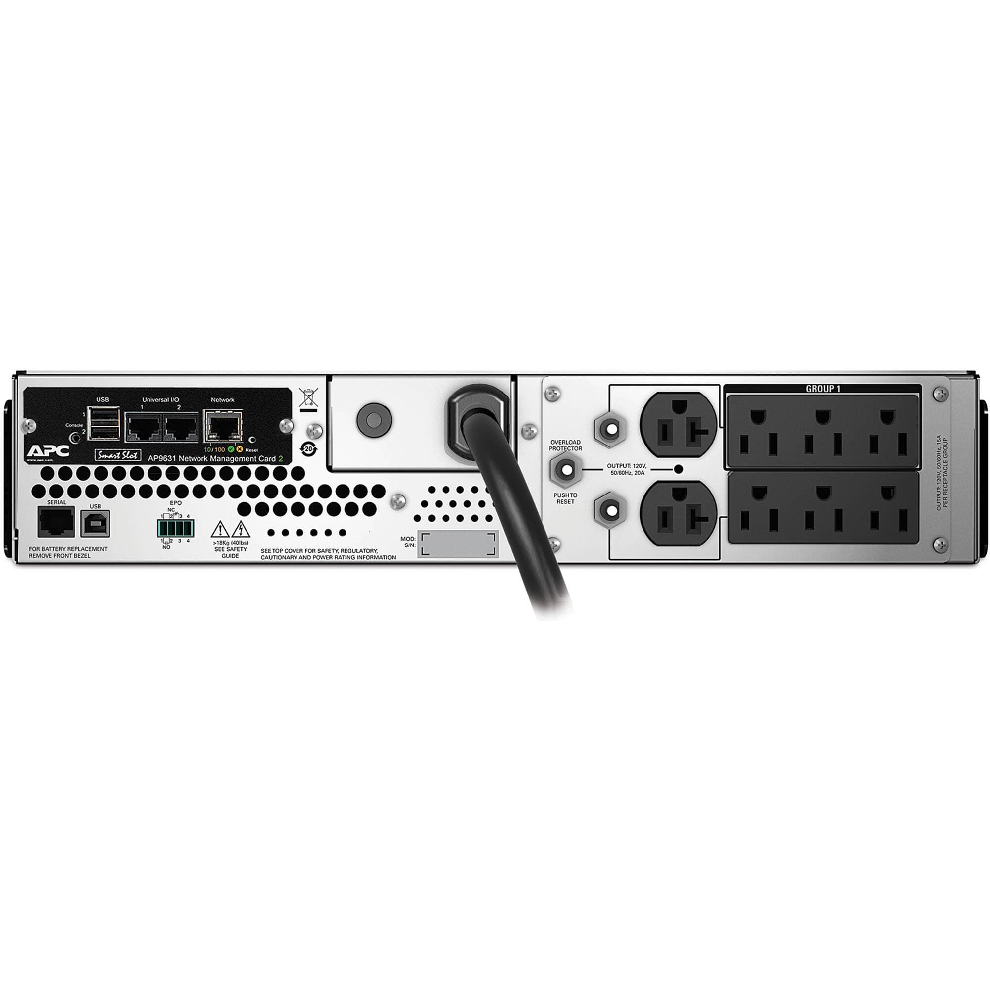 APC Smart-UPS SMT2200RM2UNC 2,200 VA 2U rack mount UPS with LCD and network card