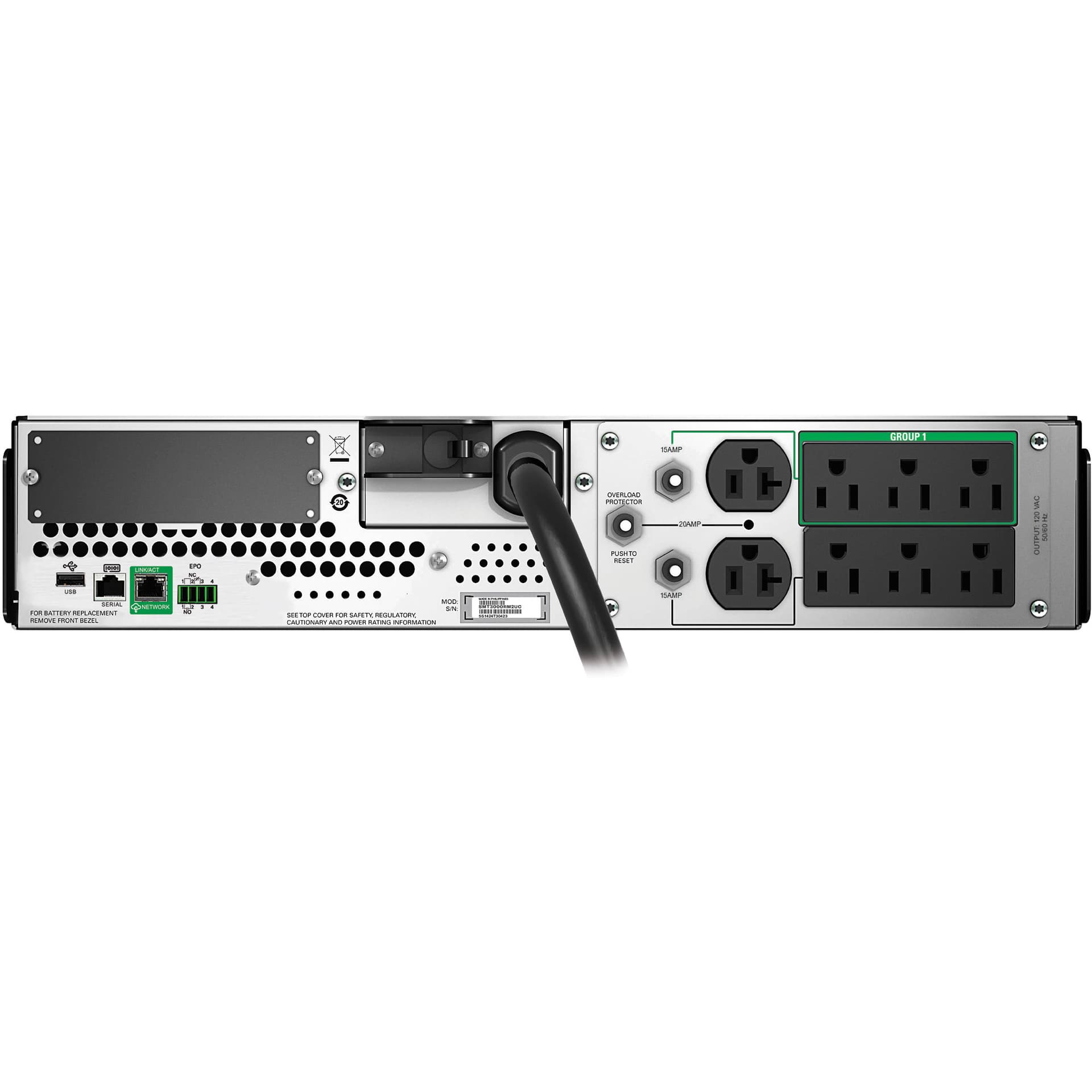 APC Smart-UPS SMT3000RM2UC 3,000 VA 2U rackmount UPS with SmartConnect