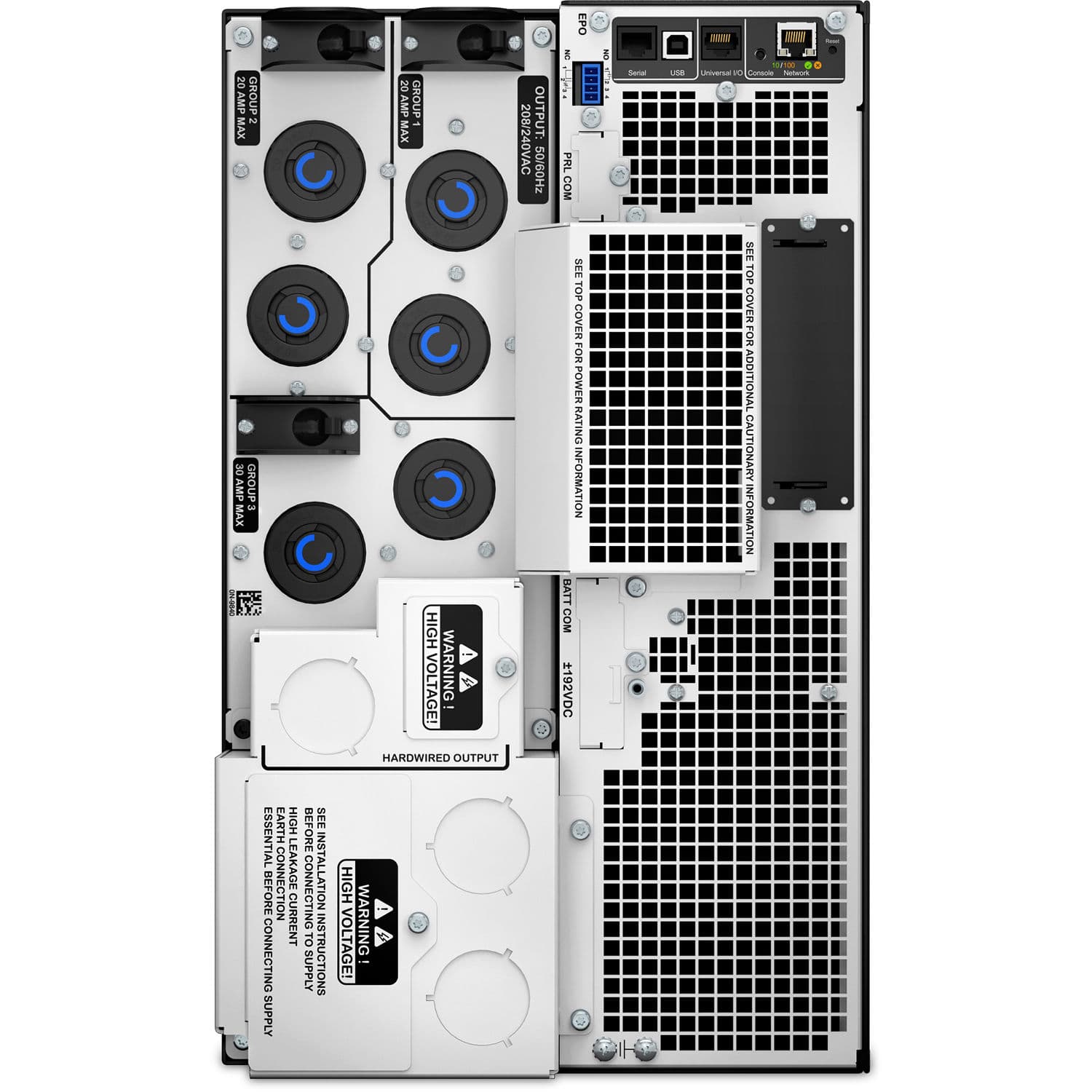 APC Smart-UPS SRT10KXLT 10,000 VA 208 V rack-mount online UPS with NEMA L6 outlets