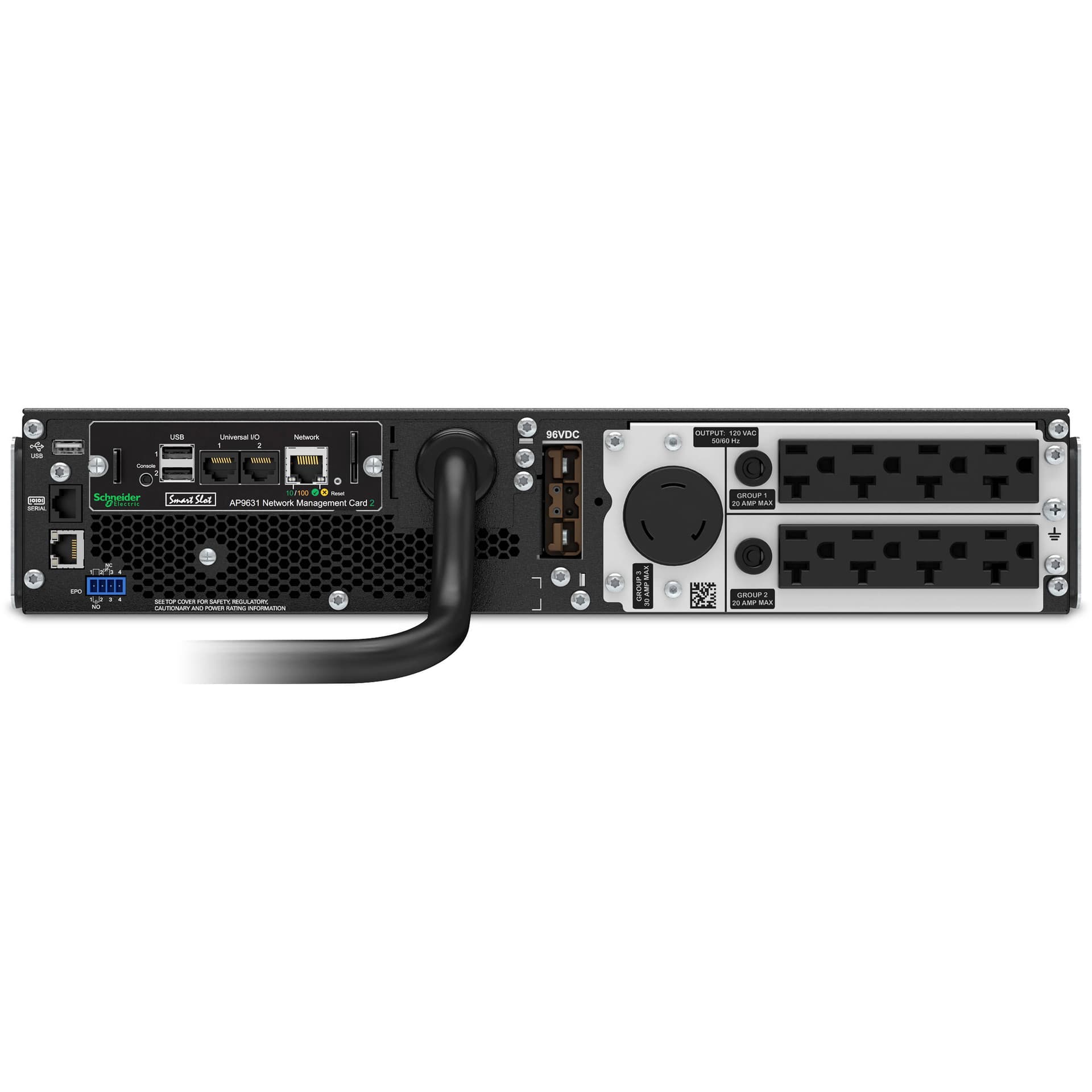 APC Smart-UPS SRT 3000VA rack-mount UPS with network management card support