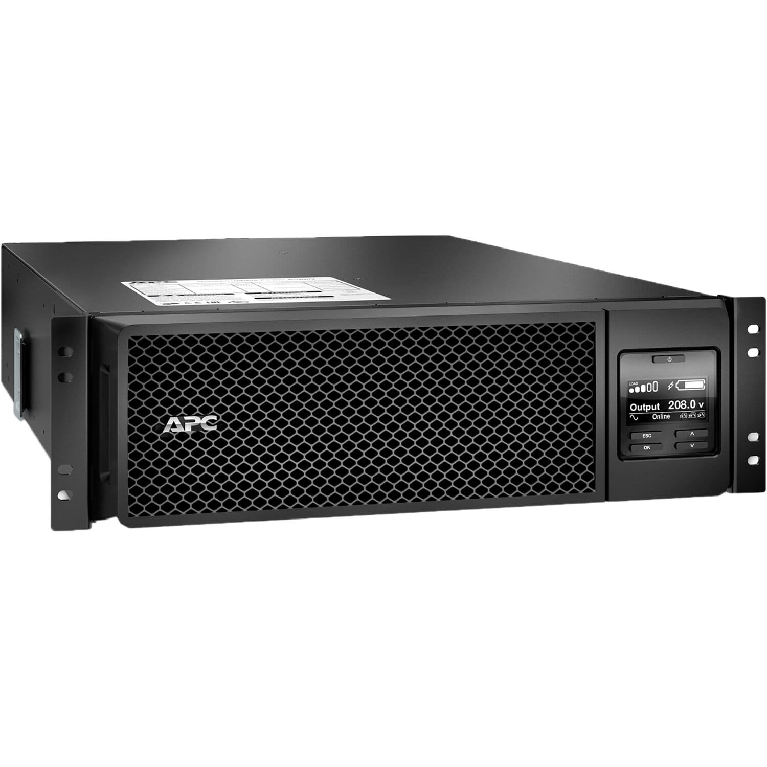 APC Smart-UPS SRT 5,000VA 208V rack-mount online UPS with IEC outlets