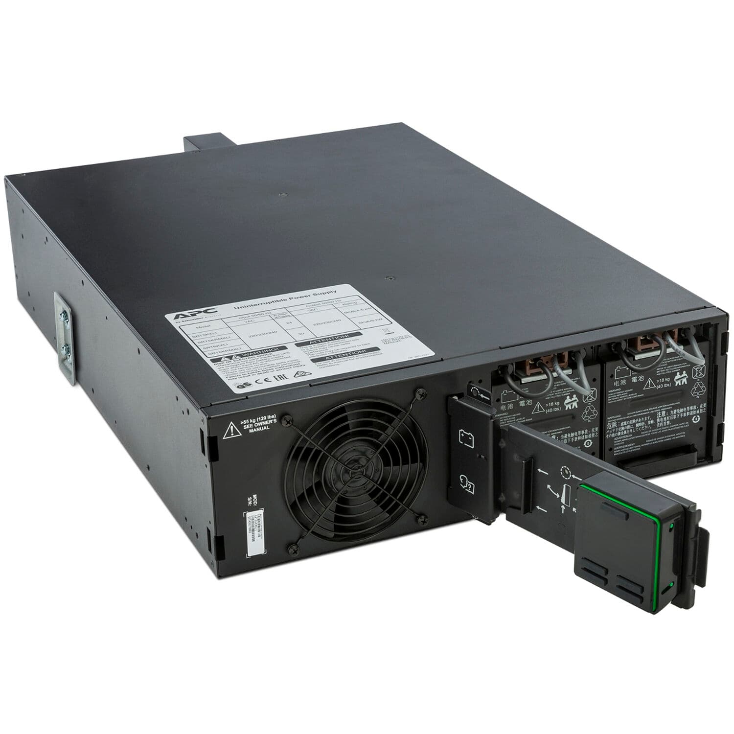 APC Smart-UPS SRT 5,000VA 208V rack-mount online UPS with IEC outlets