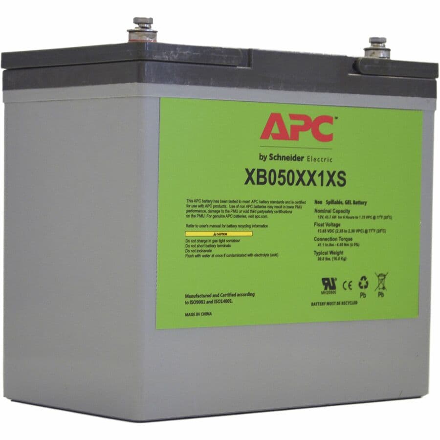 APC XB050XX1XS Smart-UPS Industrial GEL Battery 50Ah 12VDC | Shelf Mount