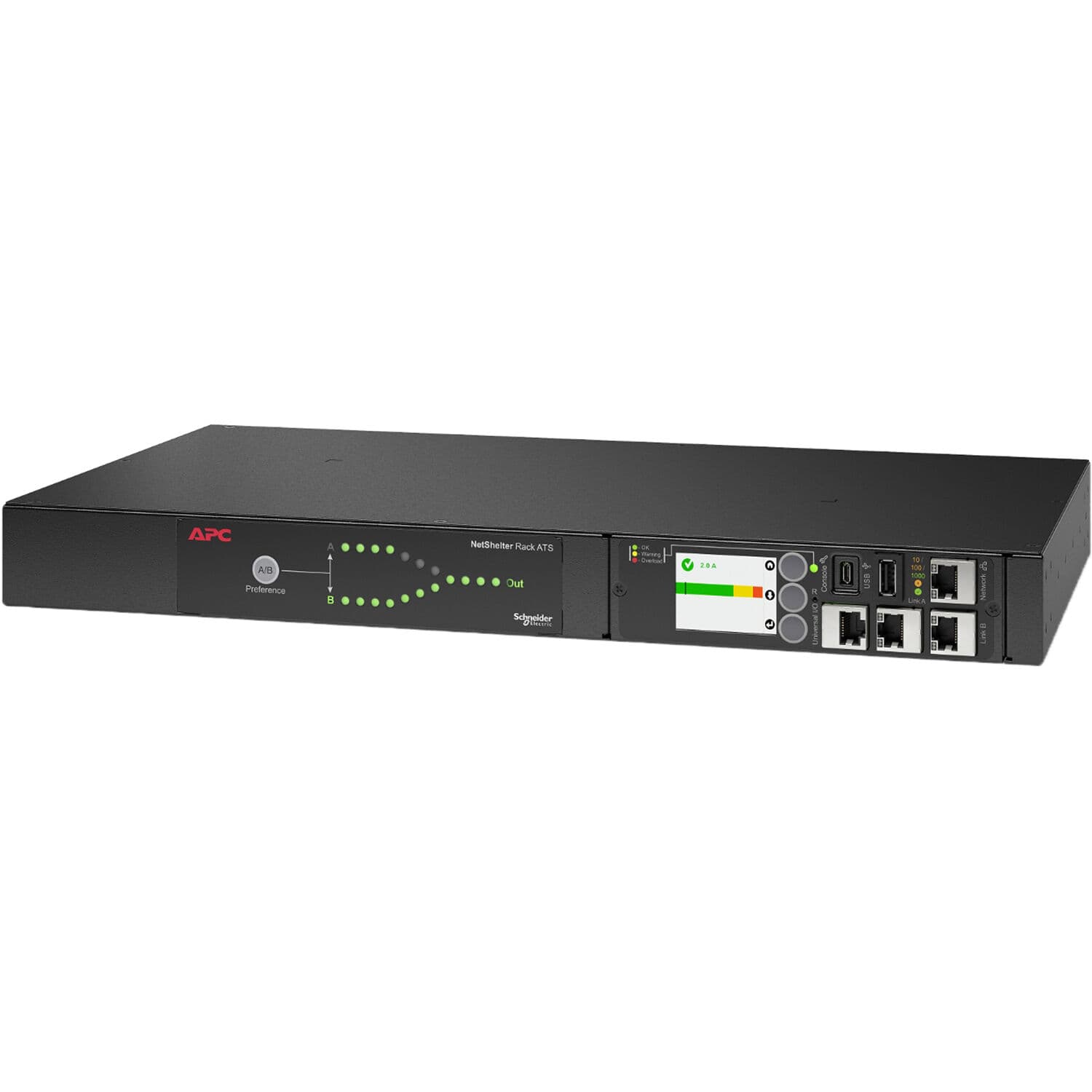 APC NetShelter ATS 1U AP4452A 120V 20A L5-20 In | Rack ATS, Enterprise